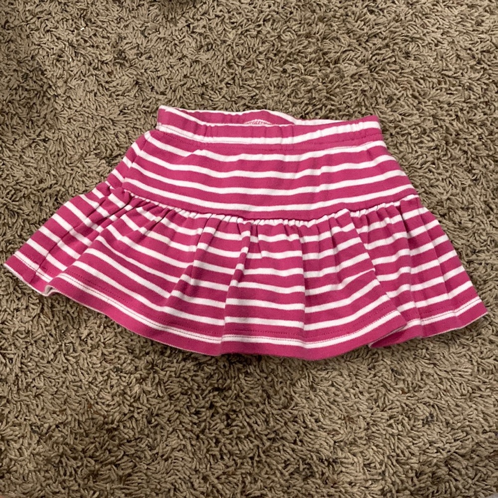 Pink and white striped baby skort - 6-12 months